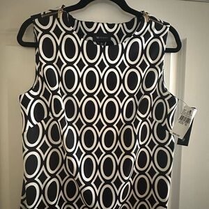 The Limited Black and White Oval Pattern dress